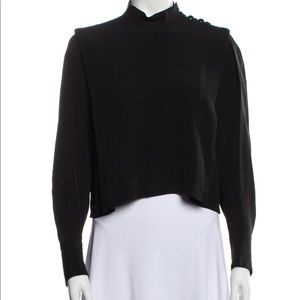 Isabel Marant acetate mock neck crop top